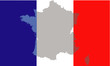 Fond de carte France devant drapeau