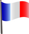 Drapeau français flottant