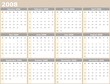 2008 Year calendar