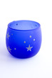 Pretty Blue Christmas Candle Holder 