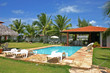 house pool with palmtrees and grass house pool with palmtrees and grass