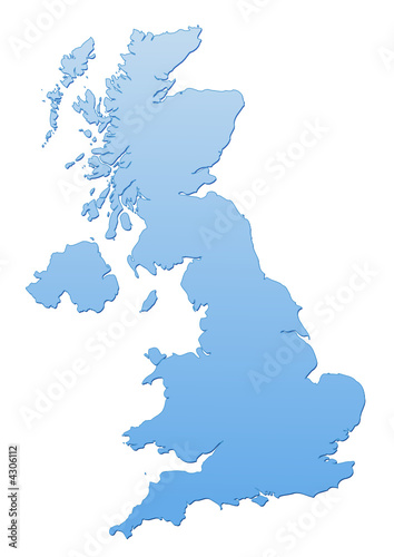 Carte du Royaume Unis bleu Carte du Royaume Unis bleu