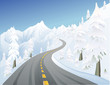 winter mountain road