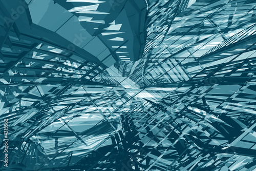 Illustration: Cyan tunnel deconstruction Cyan tunnel deconstruction