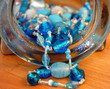 collier de perles bleues 2