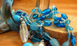 collier de perles bleues 3