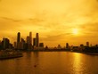 Waterfront City Sunset Skyline