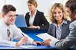 Laughing businesspeople