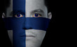 Finnish Flag - Male Face Finnish Flag - Male Face