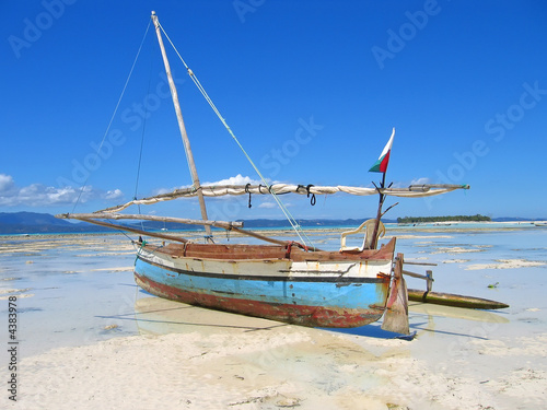Detail of fisherman boat, Nosy Iranja, Nosy Be island
