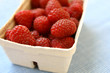 raspberries in box