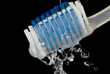 Blue and white toothbrush 