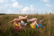 Children on a meadow Children on a meadow