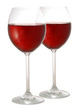 Two glasses of red wine isolated on white background Two glasses of red wine isolated on white background