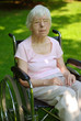  Senior woman on wheelchair