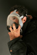 Man in gas mask