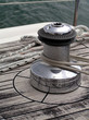 Rigging and rope established on a sports sailing yacht
