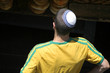young man wearing jewish kippa, jerusalem, israel