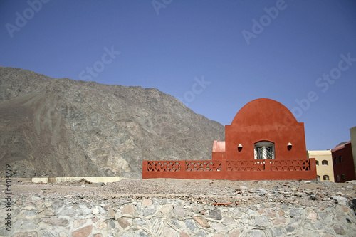 red dome styled house in the red sea region, sinai, egypt