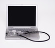 Stethoscope on a laptop keyboard 