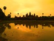Sunset view of Angkor Wat temple