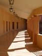 Shady corridor at the end of the day