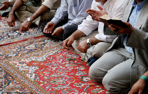 Lamenting muslims in mosque