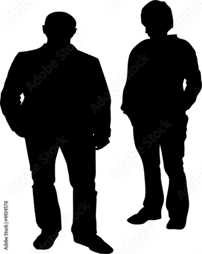 two men silhouette