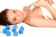 beautiful young woman relaxing at spa beautiful young woman relaxing at spa