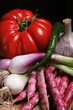 Arrangement of colorful vegetables