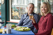 Couple enjoying a romantic lunch