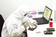inspecting hard drive