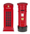 post box and telephone box