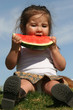 Child Eating Watermelon
