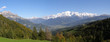 Panoramique Mont Blanc et vallée en automne