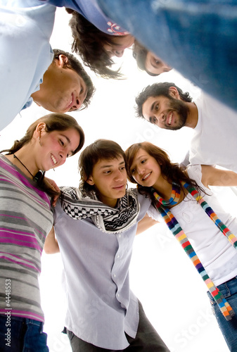 group of happy friends