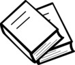 black and white pair of books