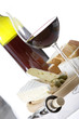rotwein und käse