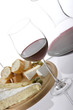 rotwein und käse