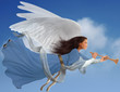 Angel on white