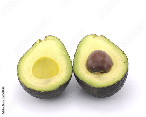Avocado isolated on white back ground.