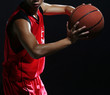 Young Basket Baller with Black Background