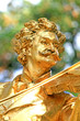 The Statue of Johann Strauss in stadtpark in Vienna, Austria