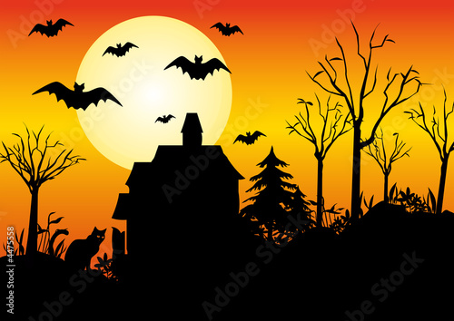 Illustration : Paysage halloween Paysage halloween