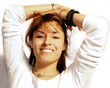 Happy & Casual Hispanic Woman