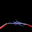 Spark between two wires