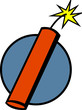 dynamite or fireworks stick cartridge
