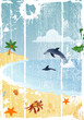 Grunge summer background
