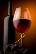 red wine glass bottle grape