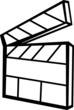 Illustration: movie slate board movie slate board